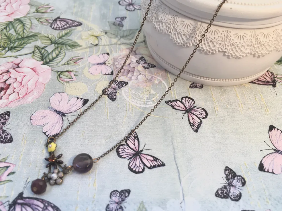 Amberhoeve Fijne ketting van Eric & Lydie met bloemen> Kettingen