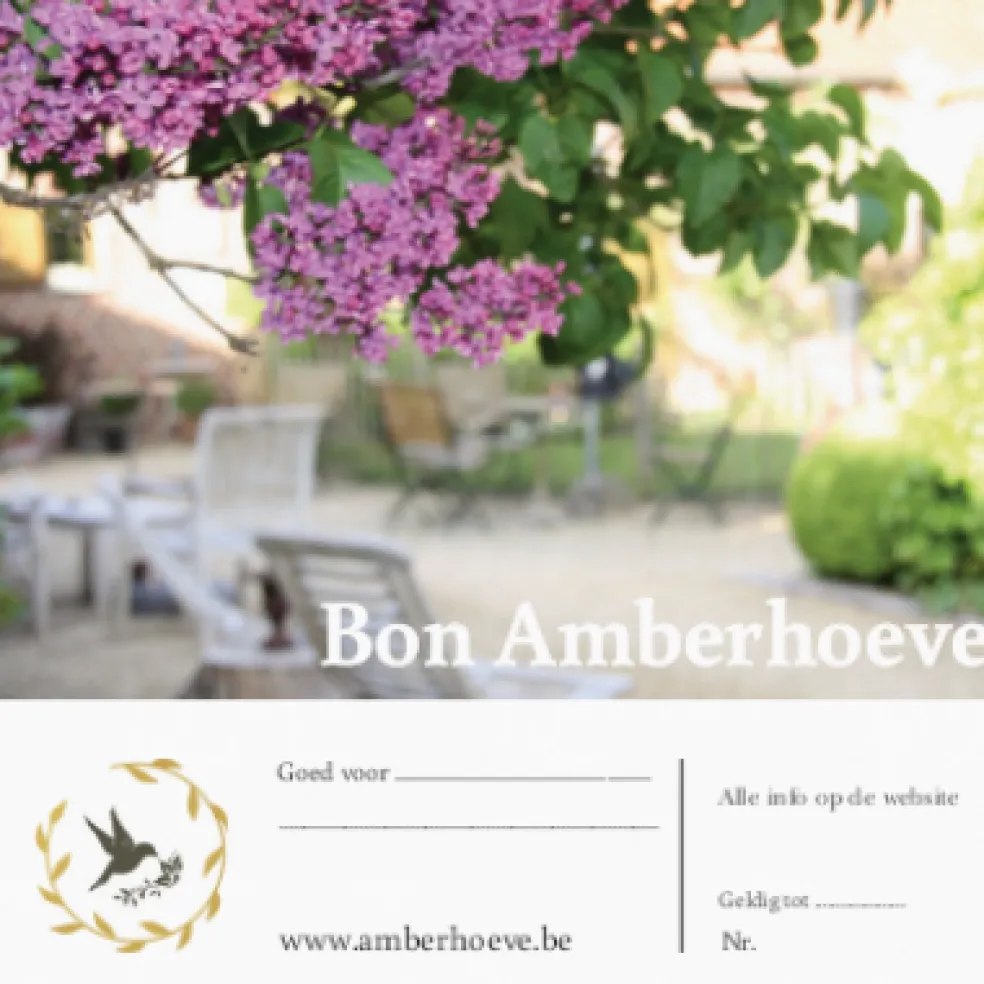 Amberhoeve Geschenkbon voor een arrangement> Bon